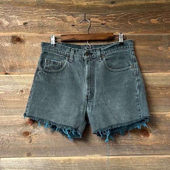 Levi's Pants - Vintage LEVI'S Custom Blue Fray Cut Off Shorts USA Made Size 31 High Rise